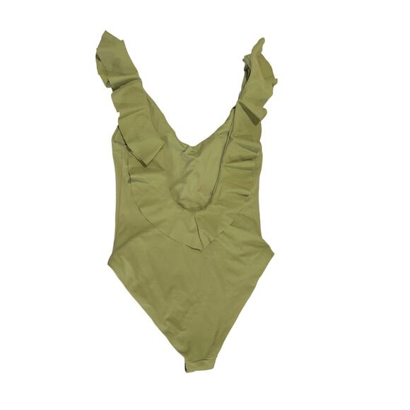 Eberjey Pique Loreta One-Piece Swimsuit Pear Green Women's Size Small #W1921LRX - Picture 3 of 9
